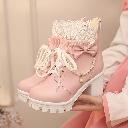 Nouvelles Bottes Courtes à Talons Hauts 🖤