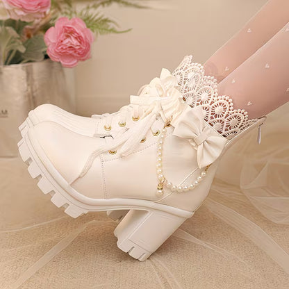 Nouvelles Bottes Courtes à Talons Hauts 🖤